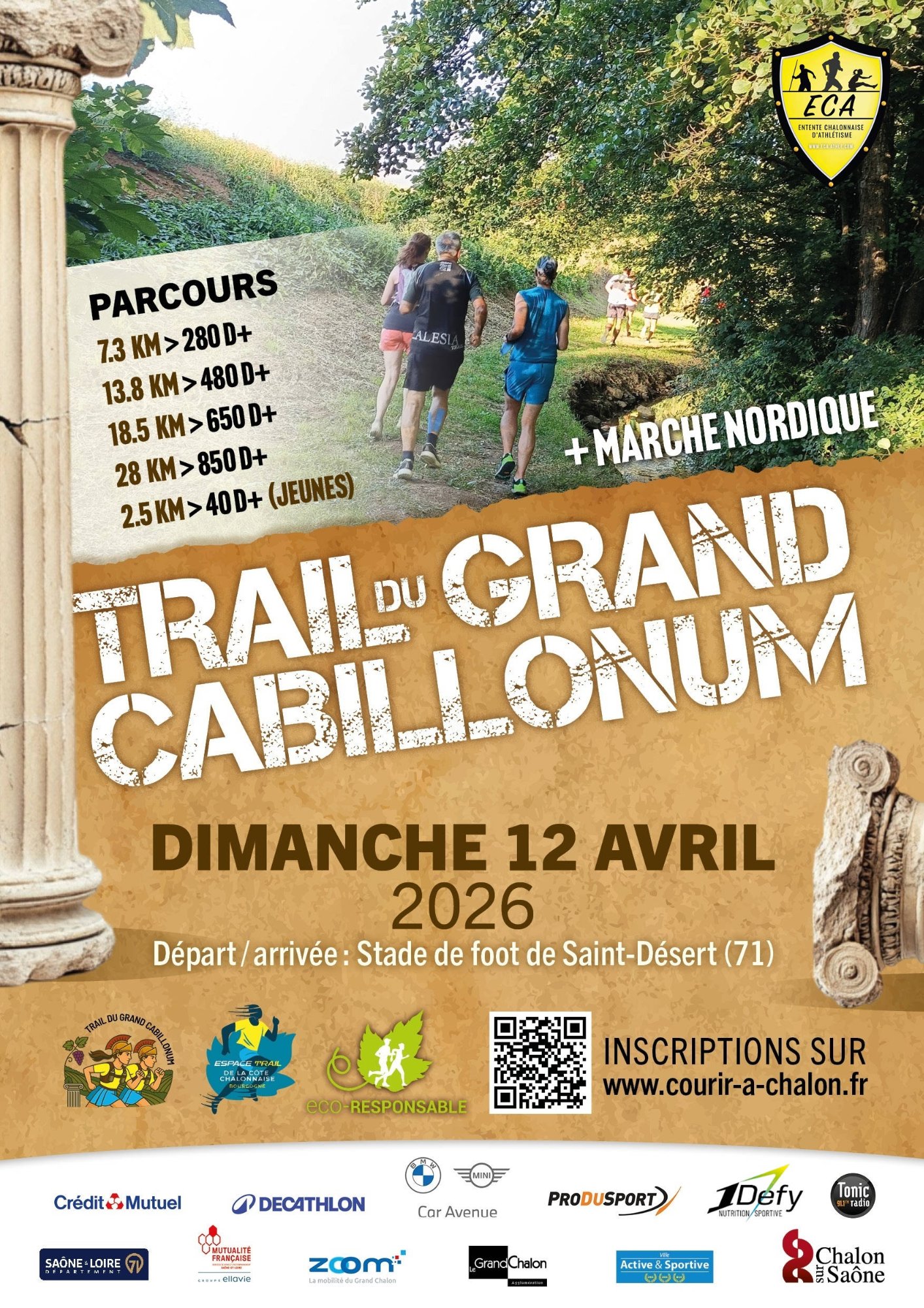 Affiche Trail du Grand Cabillonum 2026